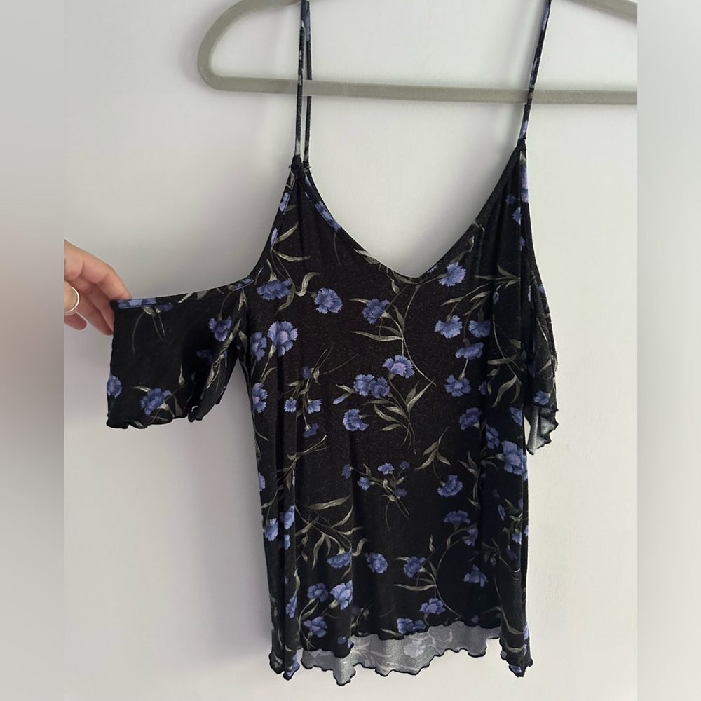 Floral Cold Shoulder Top